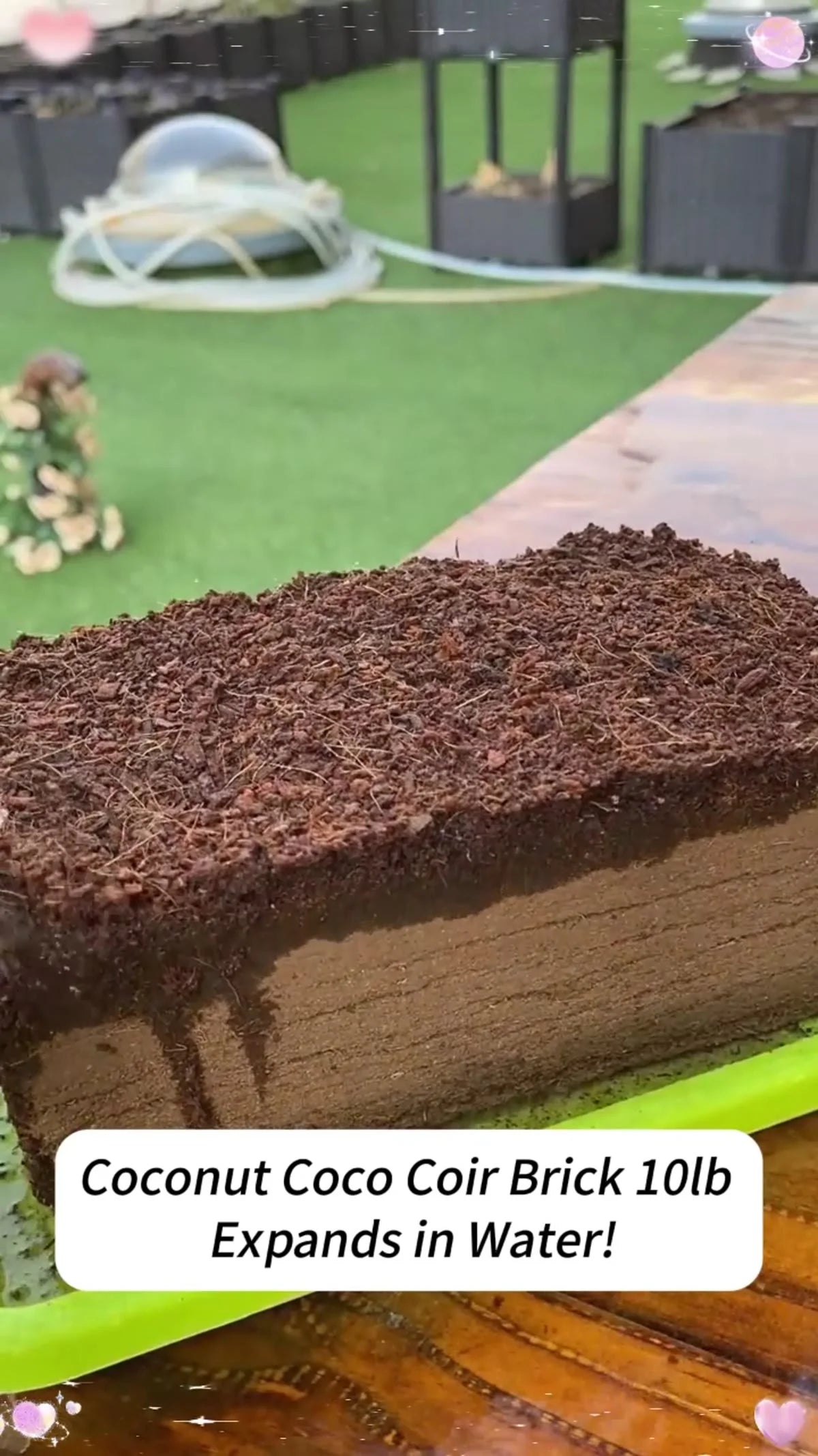 Coco coir used in a planting routine