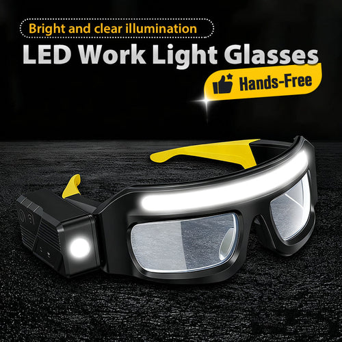 🔦 LIMITED-TIME 50% OFF! ✨ Hands-Free LED Work Light Glasses – Motion Sensor, Rotatable Lamp, Multi Brightness 🛠️