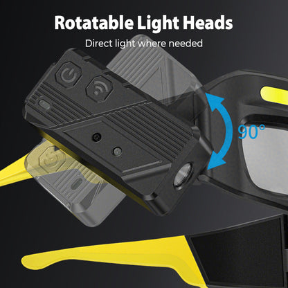🔦 LIMITED-TIME 50% OFF! ✨ Hands-Free LED Work Light Glasses – Motion Sensor, Rotatable Lamp, Multi Brightness 🛠️