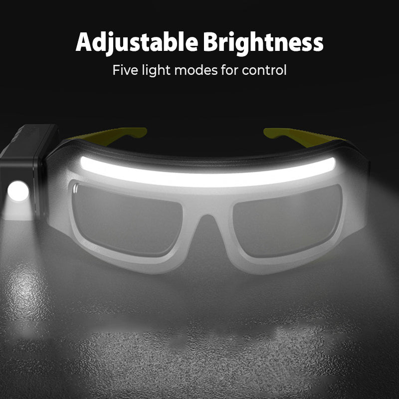🔦 LIMITED-TIME 50% OFF! ✨ Hands-Free LED Work Light Glasses – Motion Sensor, Rotatable Lamp, Multi Brightness 🛠️