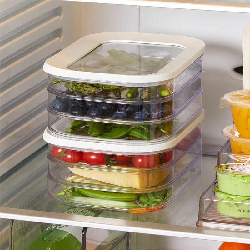 🍱 LIMITED-TIME 50% OFF! 👀 Clear Fridge Storage Container with Lid – Transparent Visibility, Stackable Design & 3 Size Options – Organize Your Fridge Effortlessly ✨