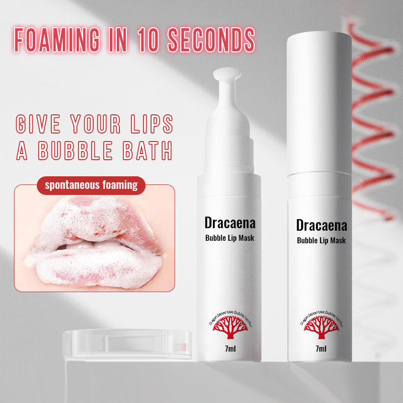 Dracaena Bubble Lip Mask foaming in 10 seconds
