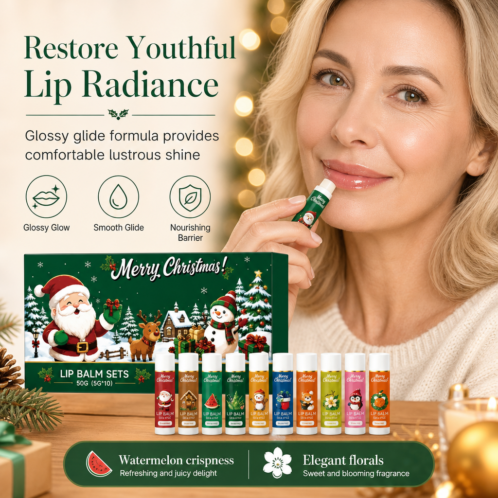 Glossy Christmas lip balm finish